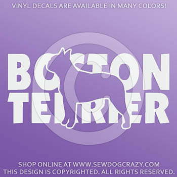Boston Terrier Vinyl Stickers
