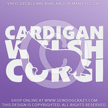 Cardigan Welsh Corgi Vinyl Stickers