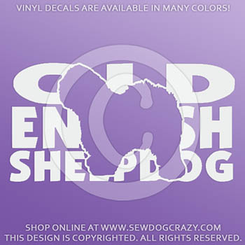 Old English Sheepdog Vinyl Decals