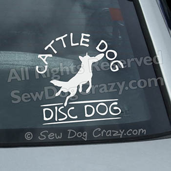 Cattle Dog Disc Car Decal