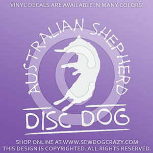 Australian Shepherd Disc Decals