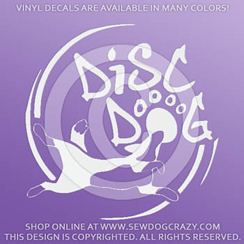 Vinyl Disc Dog Decals