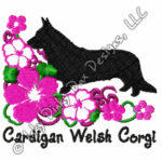 Tropical Cardigan Welsh Corgi Embroidery