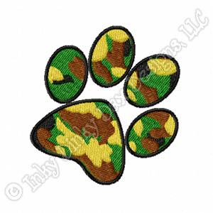 Camouflage Paw Embroidery