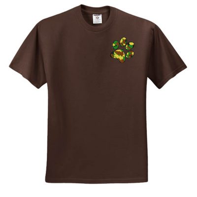 Embroidered Military Paw Print T-Shirt