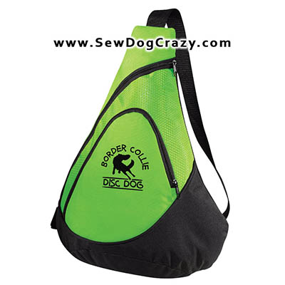 Border Collie Disc Dog Sling Bag
