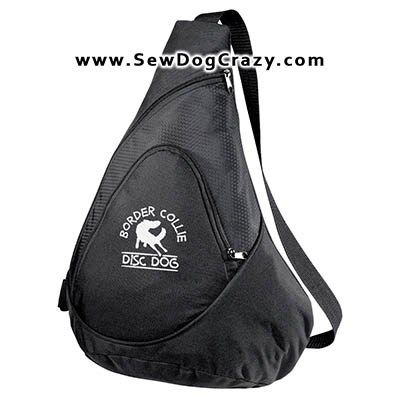 Embroidered Border Collie Disc Dog Bags