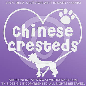 Love Chinese Cresteds Decals