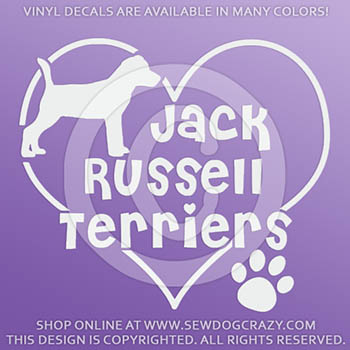 Love Jack Russell Terriers Decals