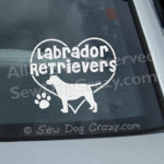 Love Labrador Retrievers Window Stickers