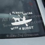 Dog Kayaking Car Decals