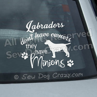 Funny Labrador Window Stickers