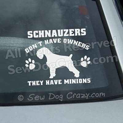 Funny Schnauzer Window Stickers