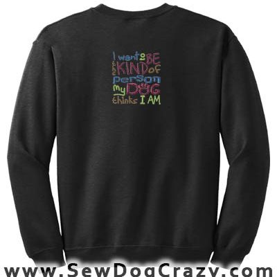 Embroidered Dog Lover Sweatshirt