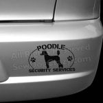 Poodle Security Car Decals