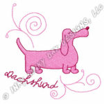 French Style Dachshund Embroidery