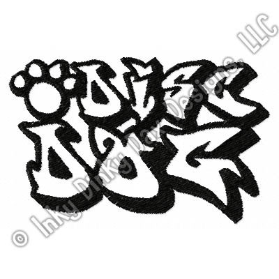 Disc Dog Graffiti Embroidery