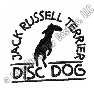 Jack Russell Disc Dog Embroidery