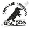 Sheltie Disc Dog Embroidery