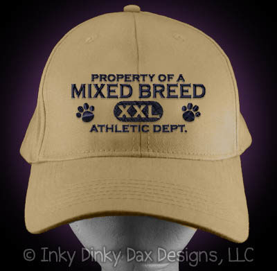 Embroidered Mixed Breed Dog Hat
