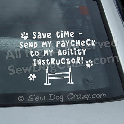 Funny Dog Agility Window Stickers