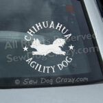 Longhaired Chihuahua Agility Stickers
