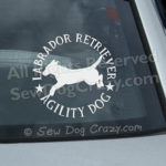 Labrador Retriever Agility Car Window Stickers