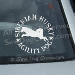 Siberian Husky Agility Car Window Stickers