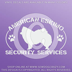 American Eskimo Dog Security Decals