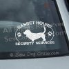 Basset Hound Protection Window Stickers