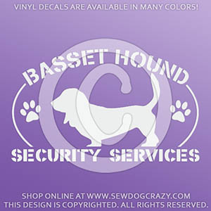 Basset Hound Security Decals