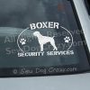 Boxer Security Car Window Sticker