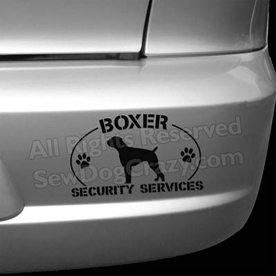 Boxer Security Bumper Sticker