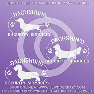 Dachshund Security Stickers