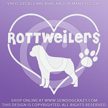 Love Rottweilers Car Sticker