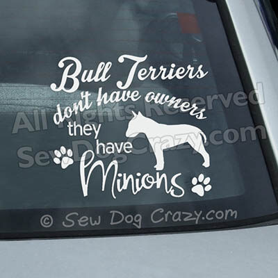 Bull Terrier Minion Car Window Stickers