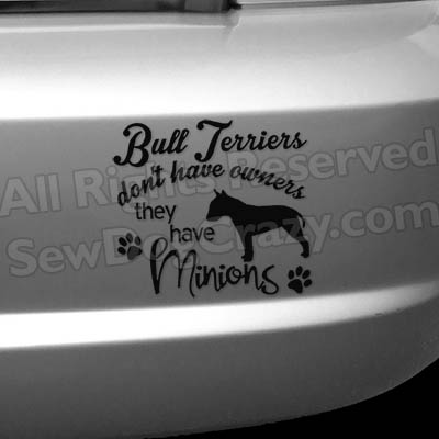 Bull Terrier Minions Decals