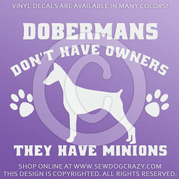 Funny Doberman Vinyl Decals
