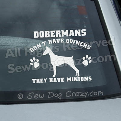 Funny Doberman Vinyl Stickers