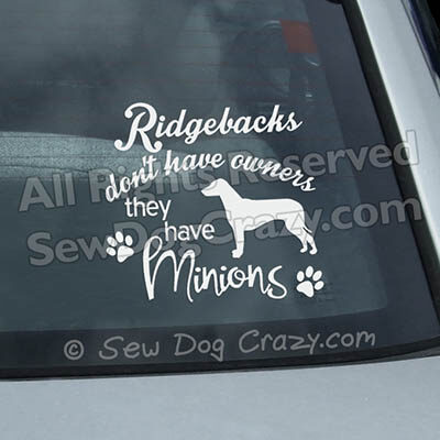 Funny Ridgeback Car Window Stickers
