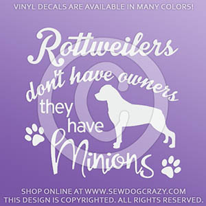 Funny Rottweiler Car Stickers