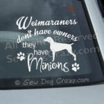 Funny Weimaraner Minions Car Window Stickers