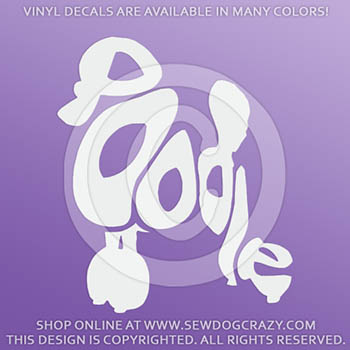 Vinyl Poodle Decals