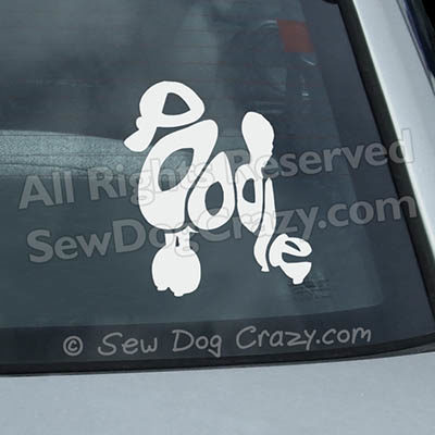Poodle Car Window Stickers