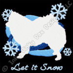 Snowy American Eskimo Dog Embroidery