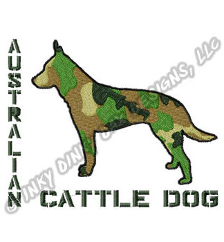 Camouflage Cattle Dog Embroidery