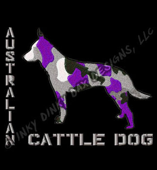 Urban Camo Cattle Dog Embroidery