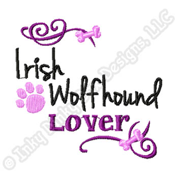 Pretty Irish Wolfhound Embroidery