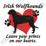 Cute Irish Wolfhound Embroidery
