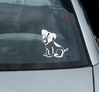 Cartoon Jack Russell Terrier Vinyl Stickers